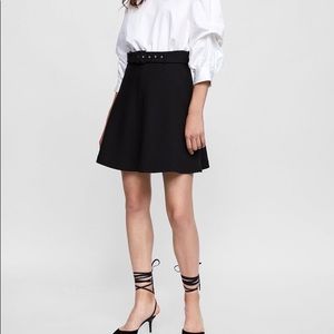 Zara black skirt with belt